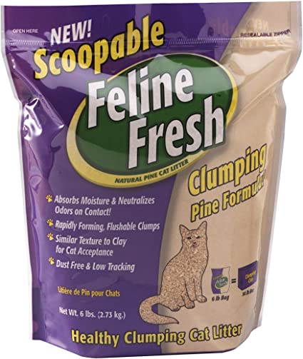 Feline Fresh Natural Clumping Pine Cat Litter (6lb) - Tail Blazers Etobicoke