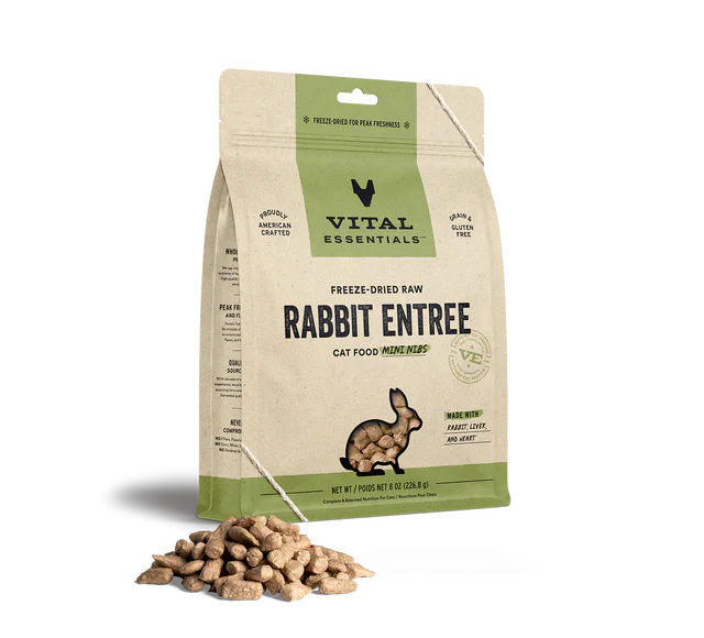 VE CAT FD RABBIT MINI NIBS 8OZ