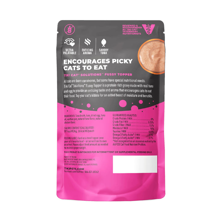 Tiki Cat Solutions Mousse Topper - Fussy Tuna, 1.5 Oz