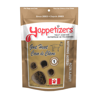 Yappetizers Dehydrated Goat Heart (100g) - Tail Blazers Etobicoke