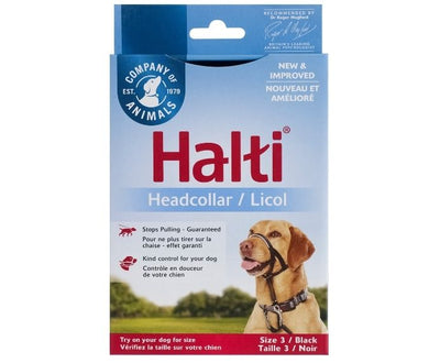Company of Animals Black Halti Headcollar (size 1) - Tail Blazers Etobicoke