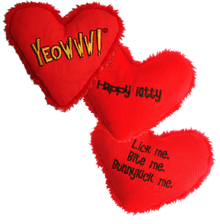 Yeowww! Heart Attack "Happy Kitty" Catnip-Filled Heart Cat Toy - Tail Blazers Etobicoke