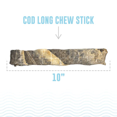 ICELANDIC COD SKIN CHEW STICK 10" 2PK