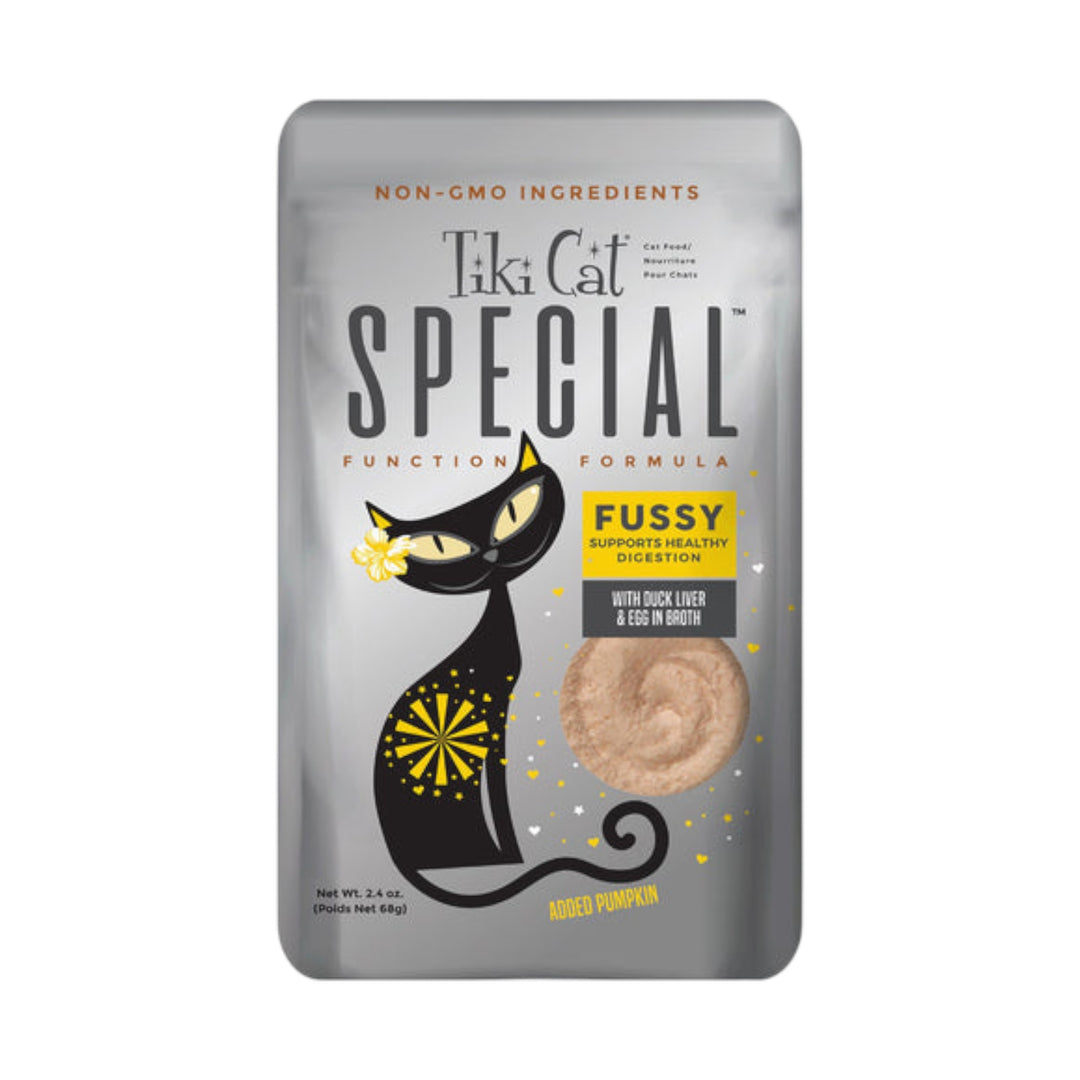 TIKI CAT SPECIAL FUSSY DUCK PCH 2.4OZ