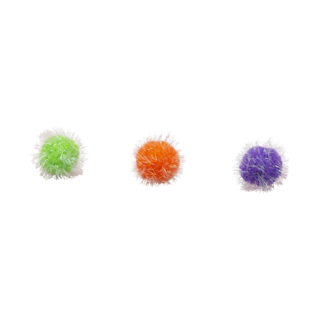 BUDZ COLORED POMPOM CAT TOY ASSTD