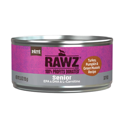 Rawz Senior Turkey, Pumpkin & Green Mussels Cat Can 5.5oz