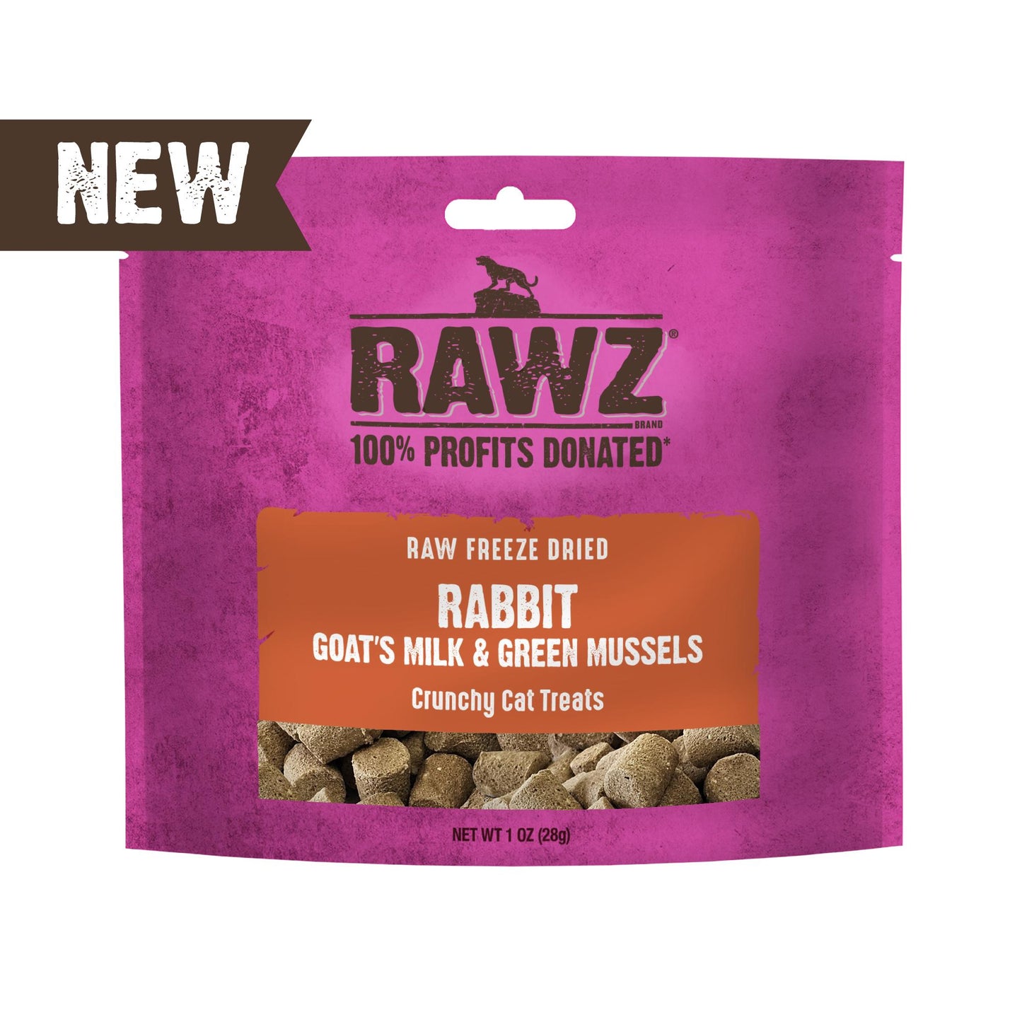 RAWZ Rabbit, Goat's Milk and Green Mussels Raw Freeze-Dried Cat Treats (1oz)