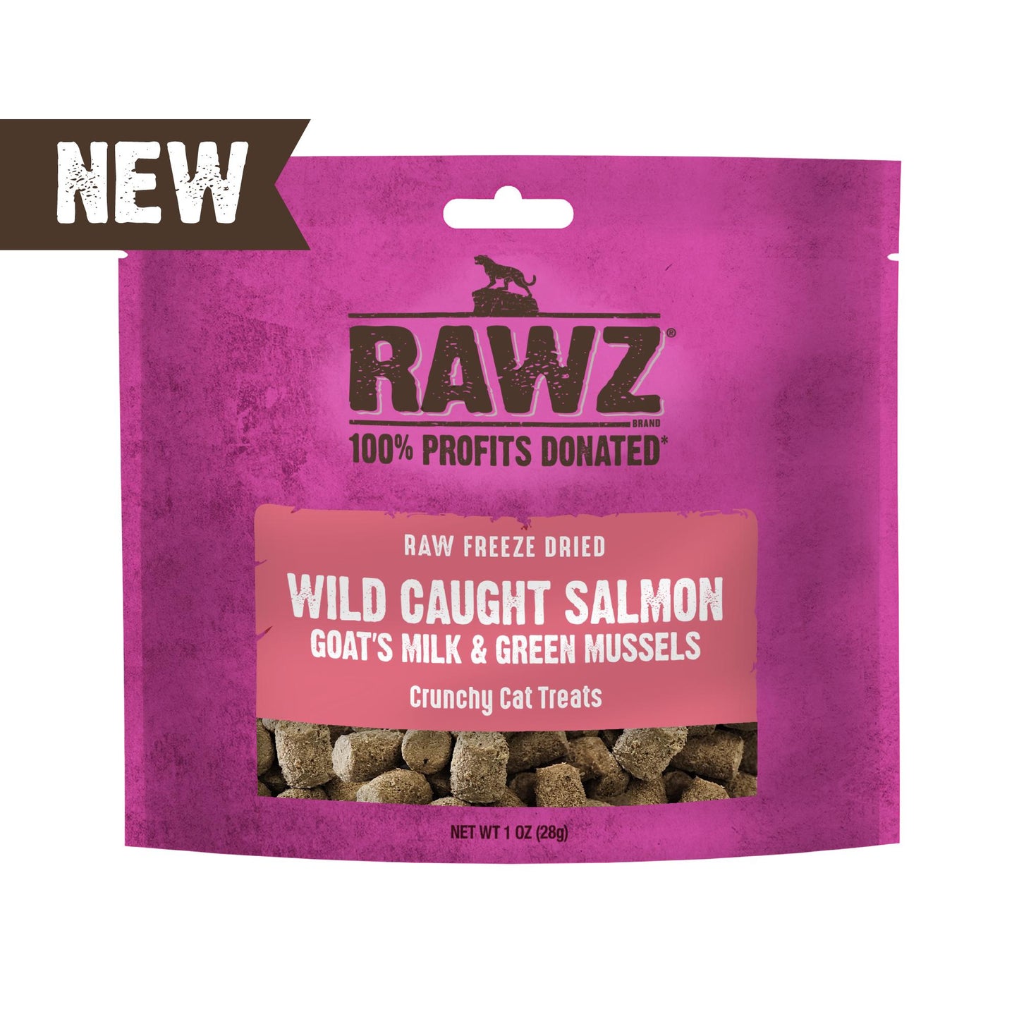 RAWZ Wild Caught Salmon, Goat's Milk and Green Mussels Raw Freeze-Dried Cat Treats (1oz)