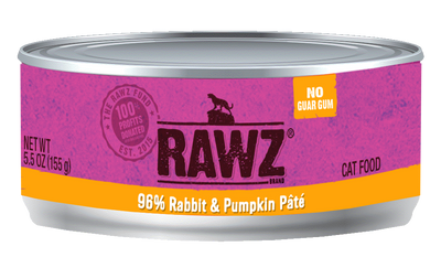 Rawz Rabbit & Pumpkin Pate Cat Food 156g