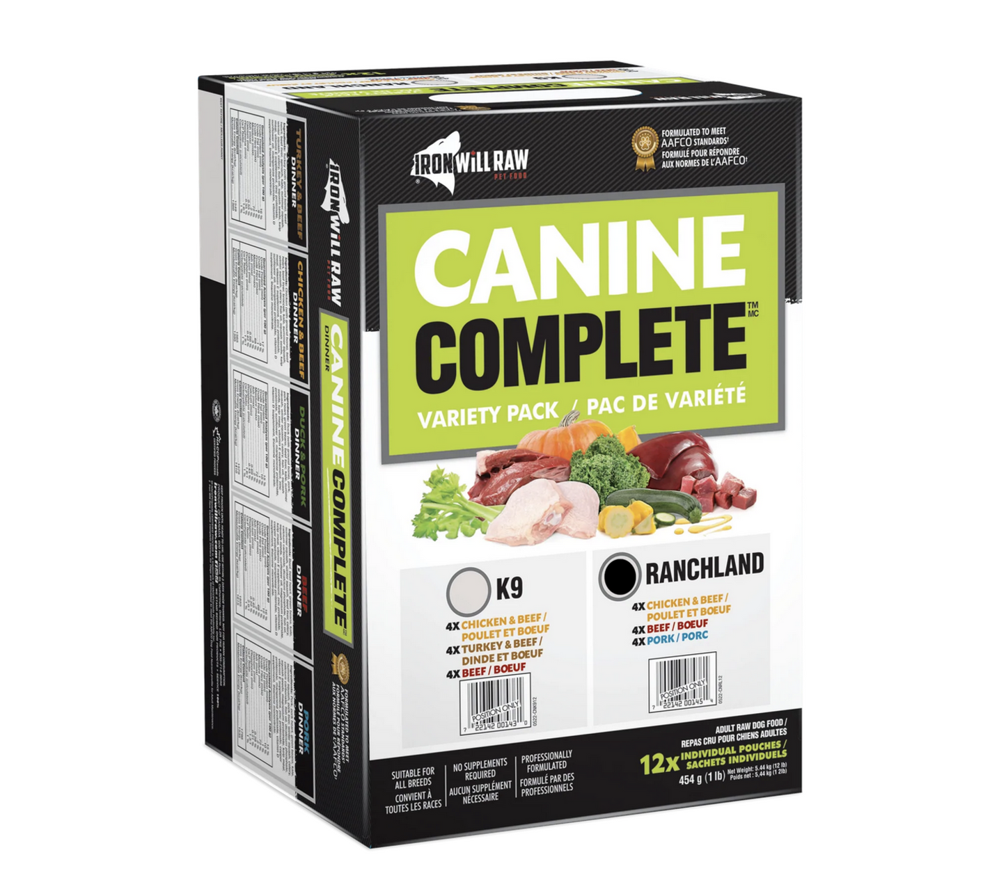 Iron Will Raw Canine Complete Ranchland Variety Pack - 12 lb