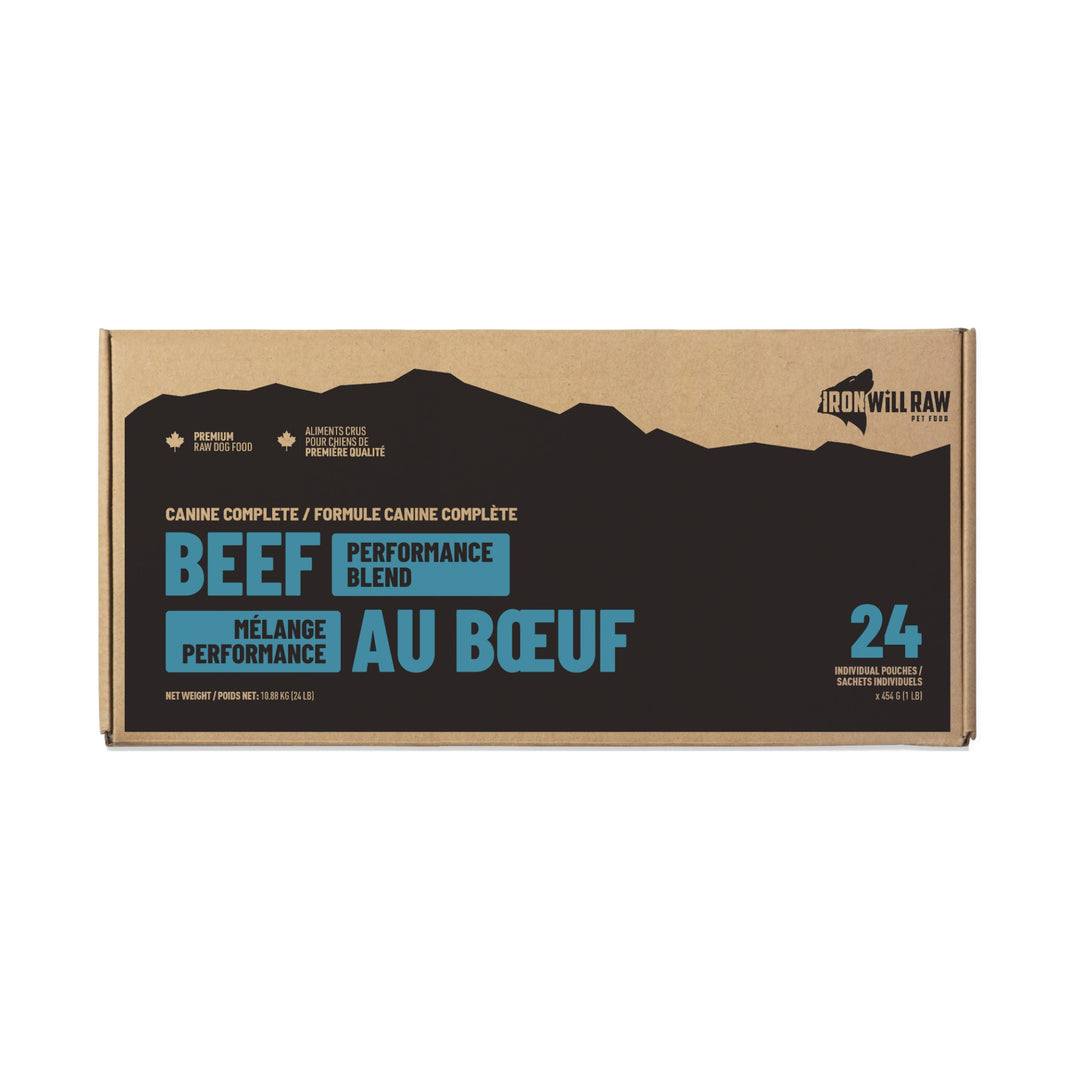 Iron Will Raw Canine Complete Beef Performance Blend (24lb)