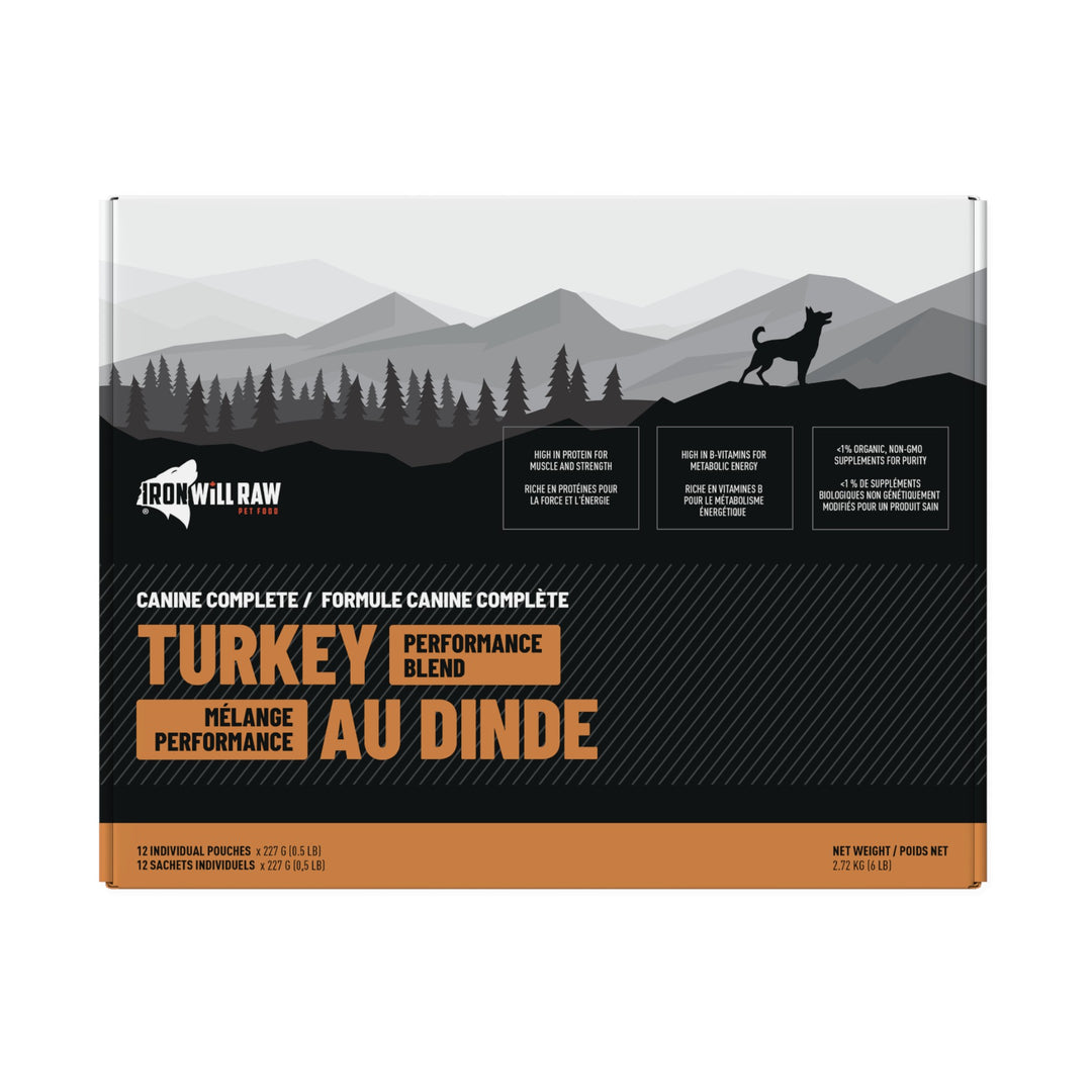 Iron Will Raw Canine Complete Turkey Performance Blend (6lb)