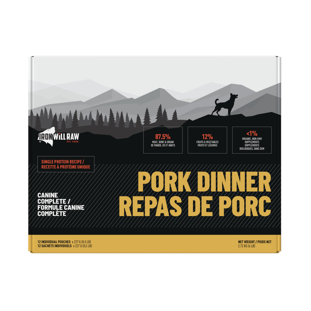 Iron Will Raw Canine Complete Pork Dinner (6lb)