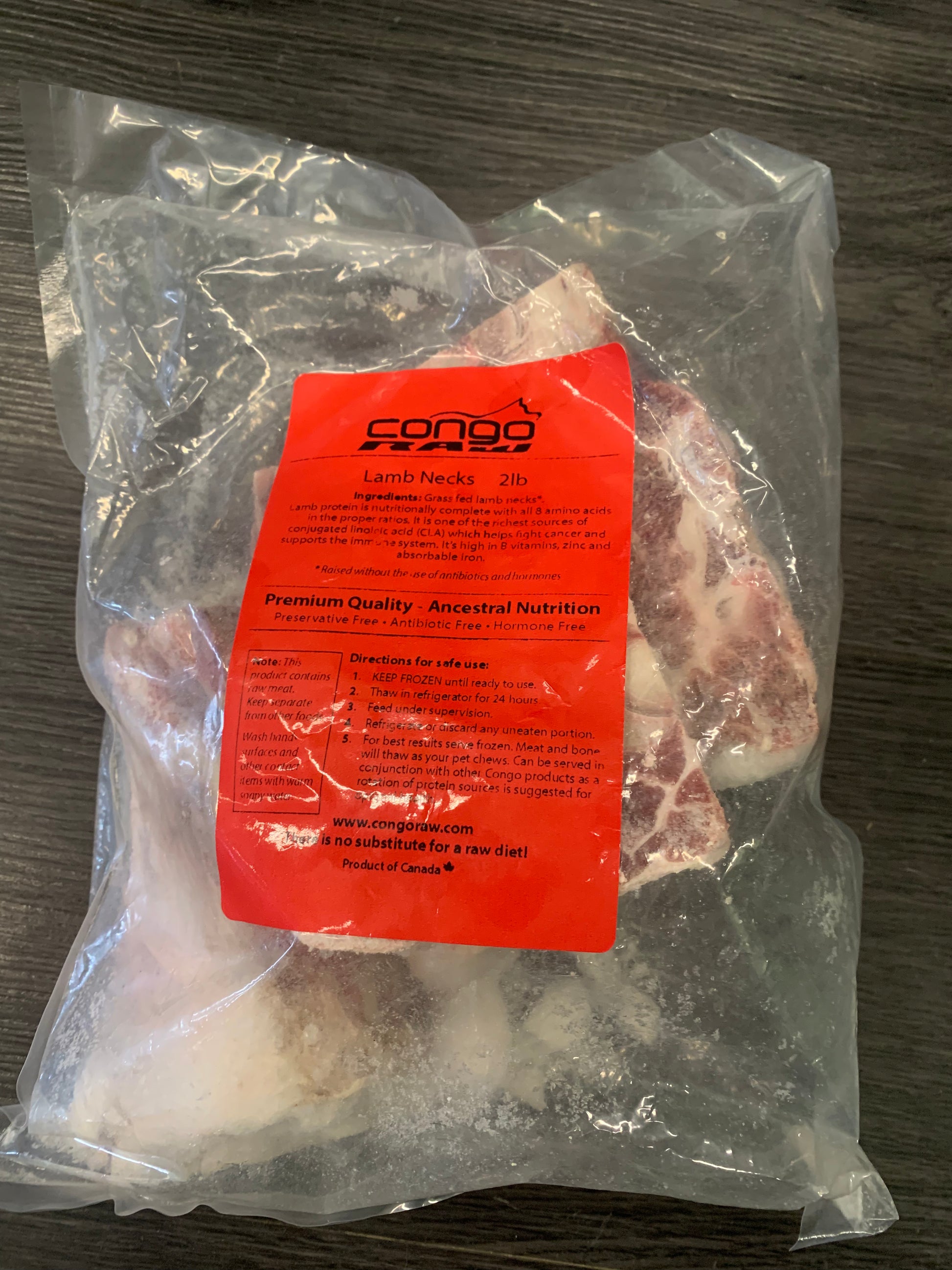 Congo Lamb Necks (4lb) - Tail Blazers Etobicoke