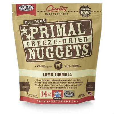 Primal Dog Freeze-Dried Lamb Nuggets (5.5oz) - Tail Blazers Etobicoke