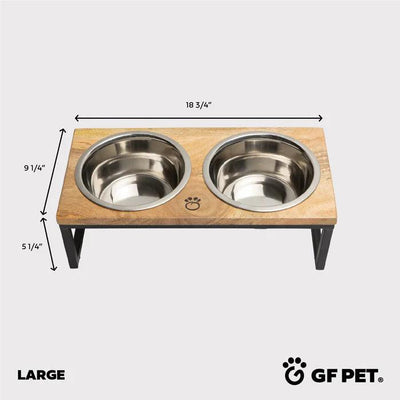 GF PET WOOD/METAL FEEDER NATURAL LG - Tail Blazers Etobicoke