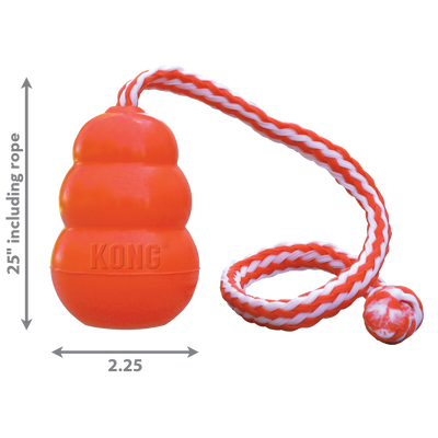 Kong Aqua Floating Rubber Toy with Rope (MED) - Tail Blazers Etobicoke