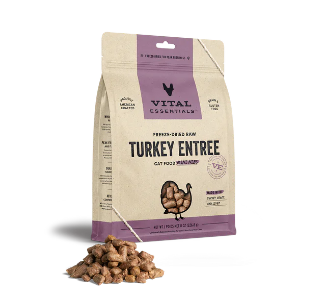 VE CAT FD TURKEY MINI NIBS 8OZ