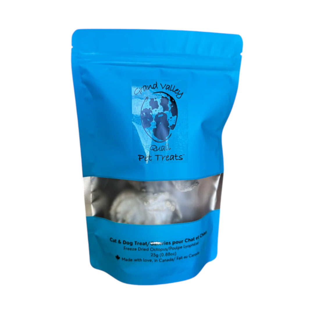 Grand Valley Quail Pet Treats Freeze Dried Octopus (25g)