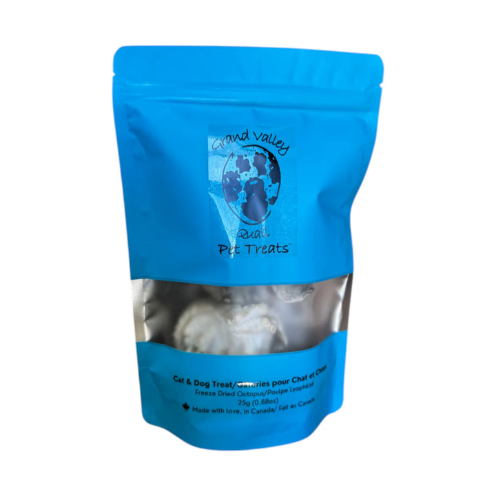 Grand Valley Quail Pet Treats Freeze Dried Octopus (25g)
