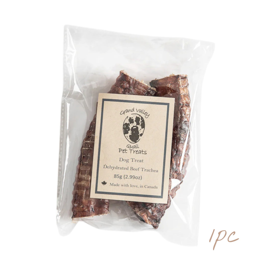 Grand Valley Quail Pet Beef Trachea 6" Bulk