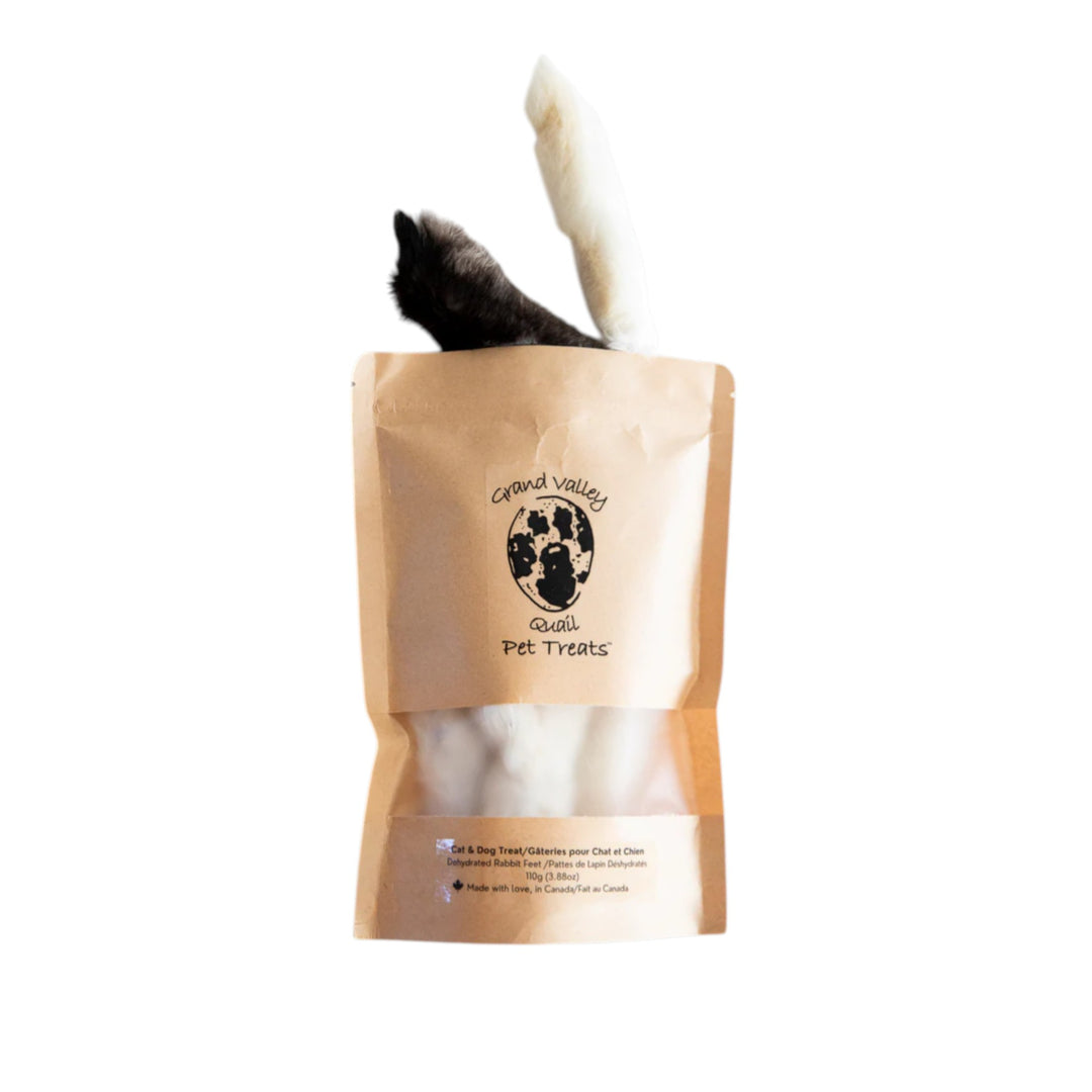 Grand Valley Quail Pet Rabbit Feet With Fur (110g)