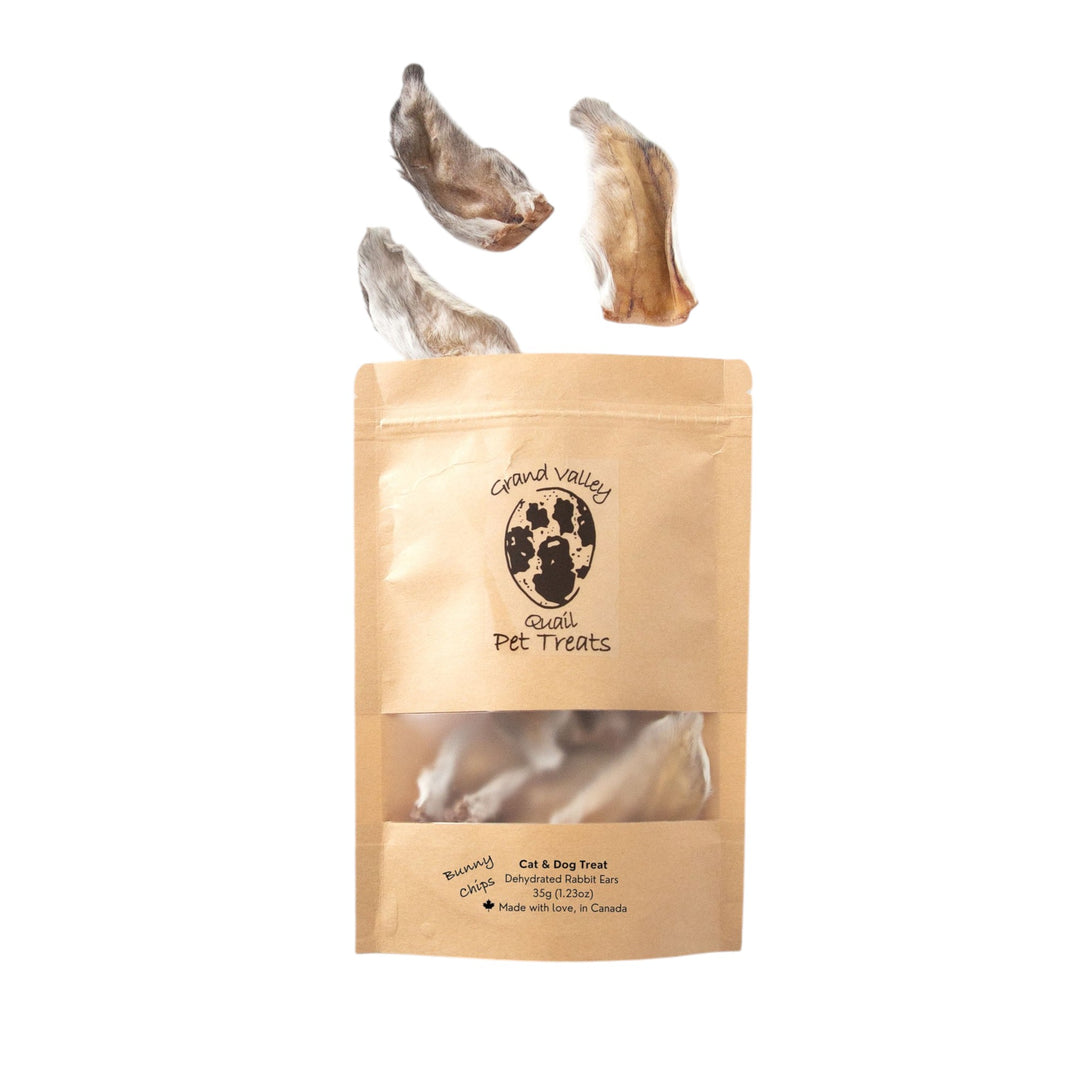Grand Valley Quail Pet Rabbit Ears With Fur (40g)