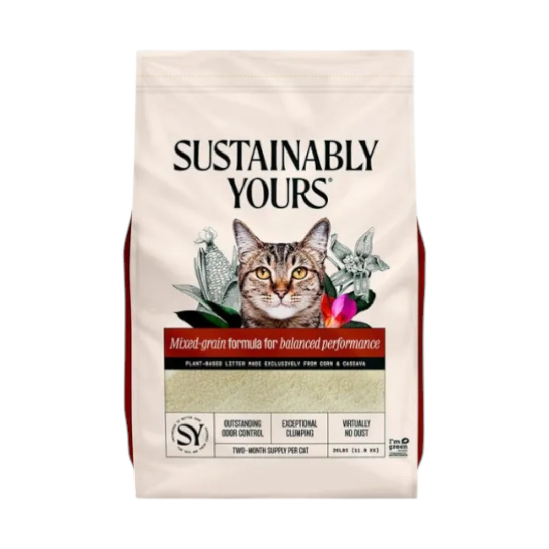 Sustainably Yours Natural Cat Litter - Multi-Cat Small Grains (13lb)