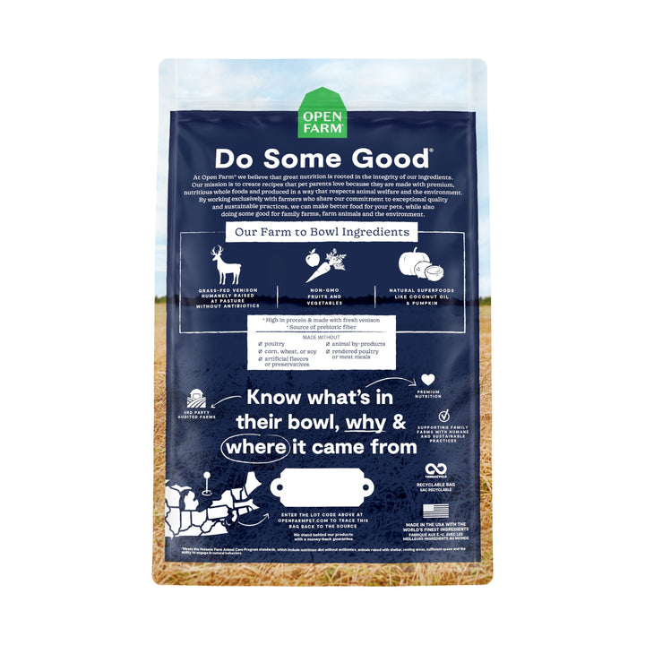 Open Farm New Zealand Venison Grain Free Dog (11lb)