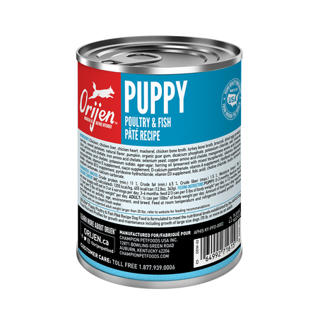 Orijen Puppy Poultry & Fish Pâté Recipe Can - Tail Blazers Etobicoke