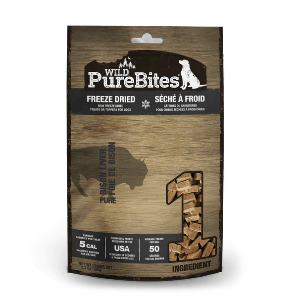Purebites Wild Freeze-Dried Bison Liver (60g)