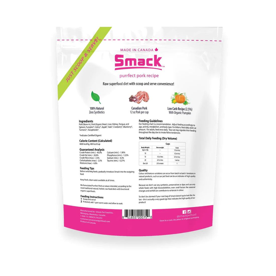 Smack Cat Dehydrated Purrfect Pork (250g) - Tail Blazers Etobicoke