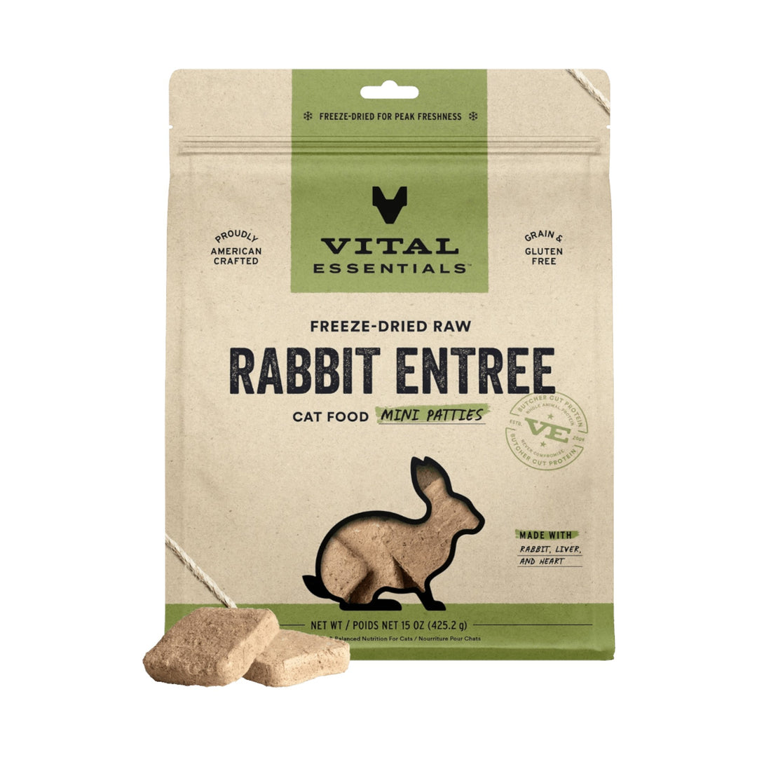 Vital Essential Cat Freeze-Dried Rabbit Mini Patty (15oz)