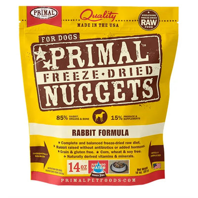 Primal Dog Freeze-Dried Rabbit Nuggets (14oz) - Tail Blazers Etobicoke