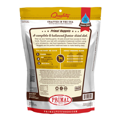 Primal Dog Freeze-Dried Rabbit Nuggets (5.5oz) - Tail Blazers Etobicoke