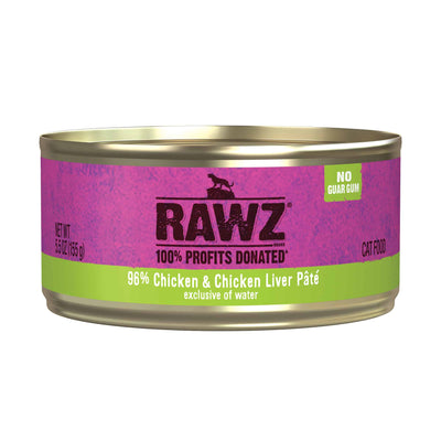 Rawz chick/liver pate cat can 85g