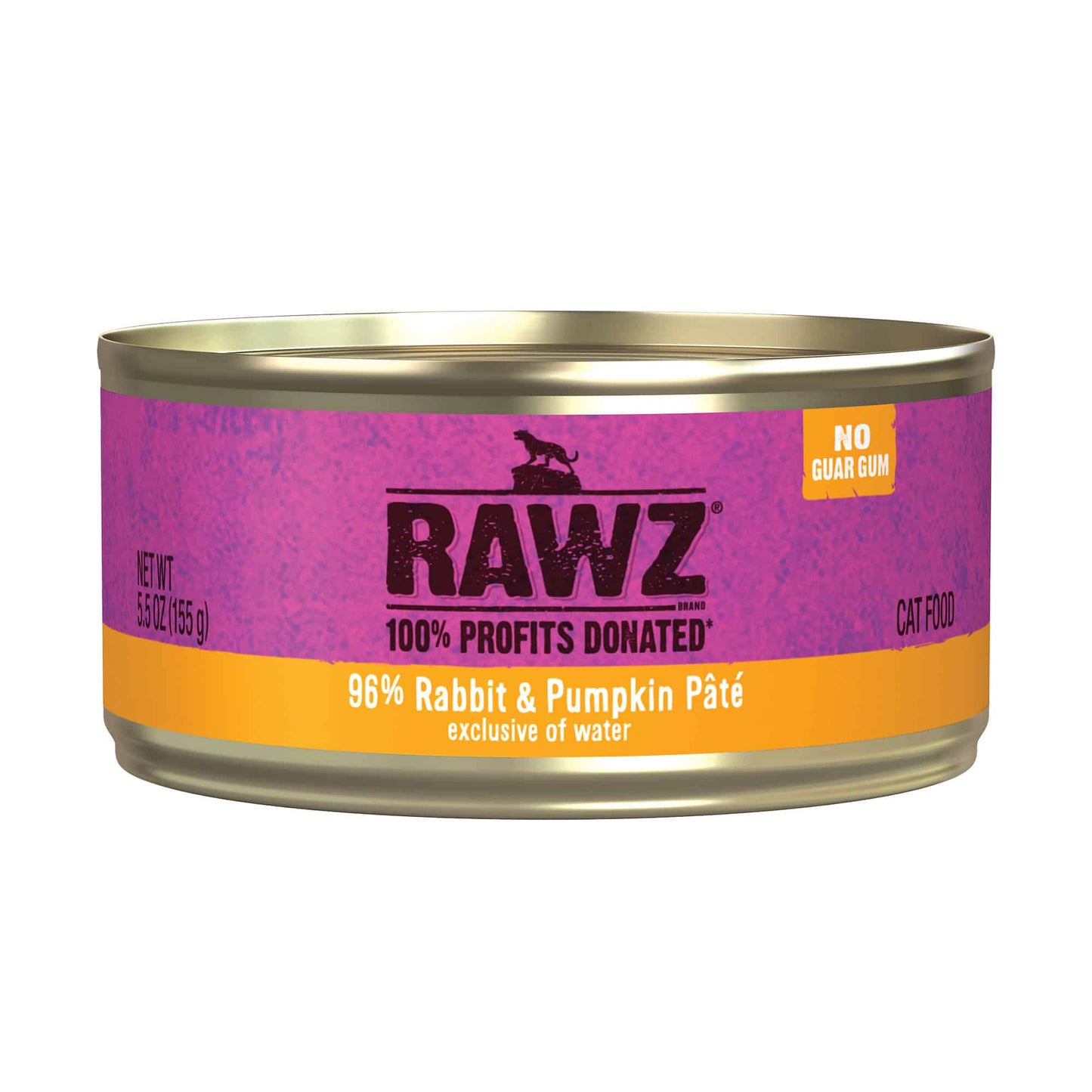 RAWZ 96% RABBIT/PUMP PATE CAT CAN 85G
