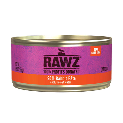 RAWZ 96% RABBIT PATE CAT CAN 85G