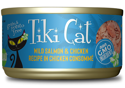 TIKI CAT LUAU SALM/CHIC CAN 2.8OZ - Tail Blazers Etobicoke