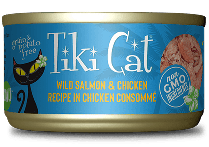 TIKI CAT LUAU SALM/CHIC CAN 2.8OZ - Tail Blazers Etobicoke