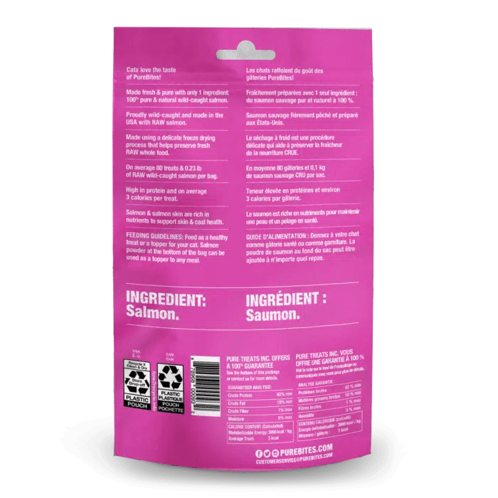 PureBites Cat Freeze-Dried Salmon Treat (26g) - Tail Blazers Etobicoke