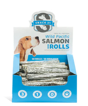 SNACK 21 SALMON SKIN ROLL DOG 50CS - Tail Blazers Etobicoke