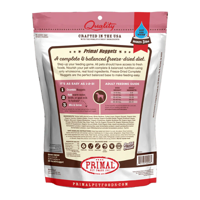 Primal Dog Freeze-Dried Turkey & Sardine Nuggets (5.5oz) - Tail Blazers Etobicoke