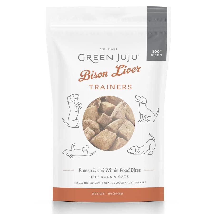 Green Juju Freeze Dried Bison Liver Trainers (2.5oz) - Tail Blazers Etobicoke