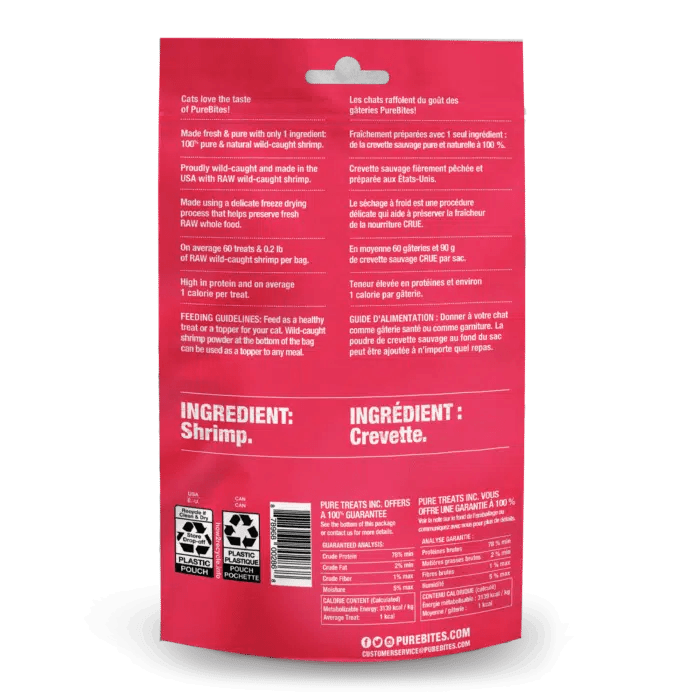 PureBites Cat Freeze-Dried Shrimp Treat (11g) - Tail Blazers Etobicoke