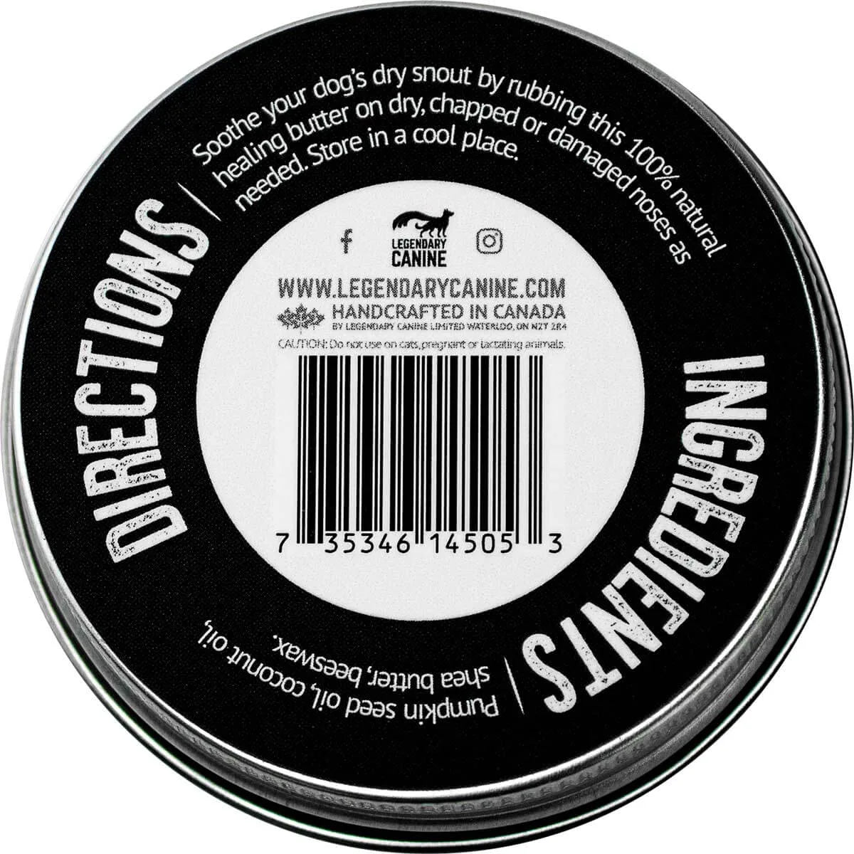 LC SNOUT BUTTER UNSCENTED 60ML - Tail Blazers Etobicoke