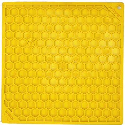 Sodapup E-Mat Honeycomb Lick Mat Yellow (8x8") - Tail Blazers Etobicoke