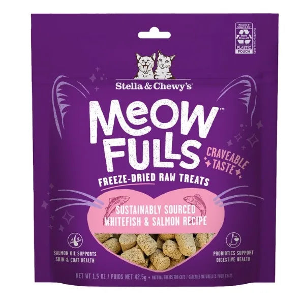 Stella & Chewy's Meowfulls Treats for Cats - Whitefish & Salmon (1.5oz)