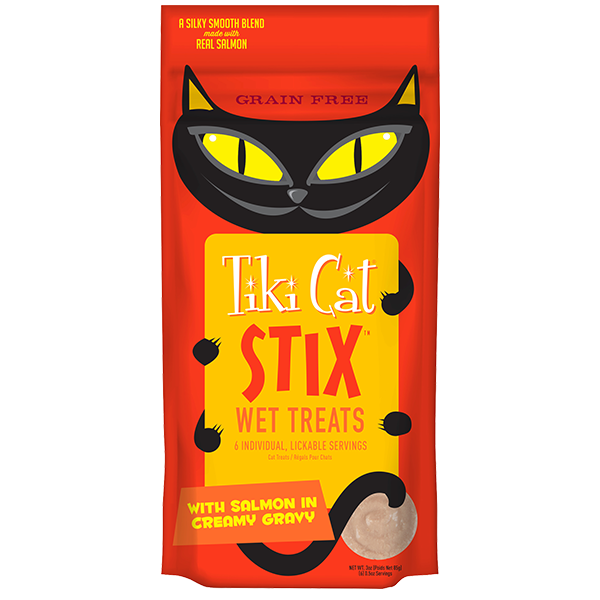 TIKI CAT STIX GF SALMON TUBE 6PK - Tail Blazers Etobicoke