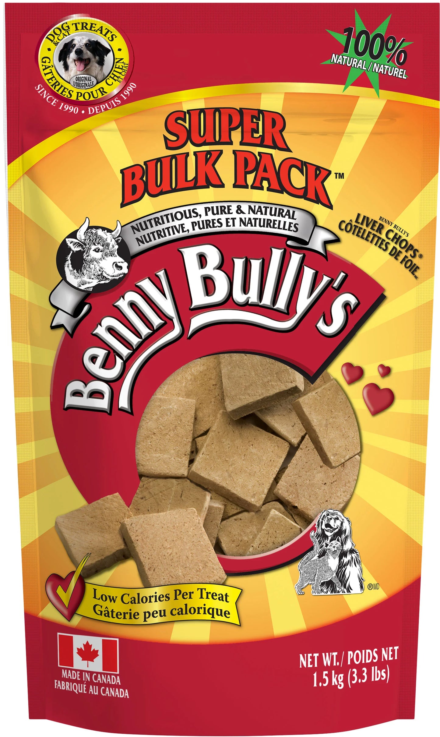 Benny Bully's Beef Liver Chops Super Bulk (1.5kg) - Tail Blazers Etobicoke